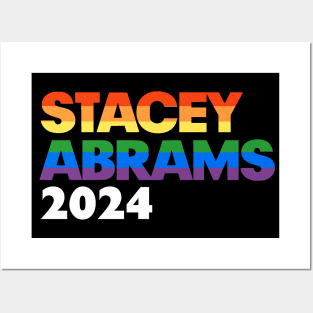 Stacey Abrams 2024 LGBT Rainbow Design: Stacy Abrams For President Posters and Art